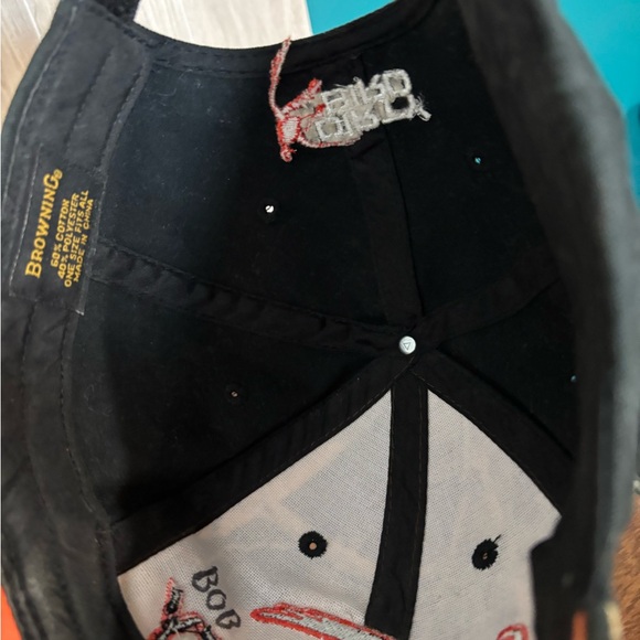 Browning Dirty Bird Black Cap with Orange Logo - Picture 5 of 6